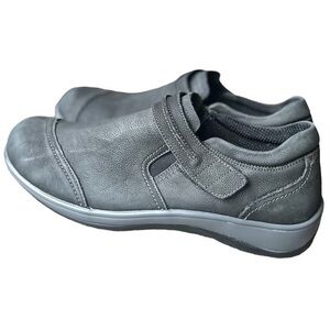 Orthofeet Solerno Black Women's Casual Shoe Wide Size 11,  Leather.